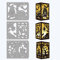 GLOBLELAND Halloween-Laterne Prägeschablone Geisterhexe Kürbis Spinnennetz Eule Zweige Tiere Schloss Karbonstahl Stanzschablonen-Set für Karten Scrapbooking Karten Basteln