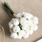 1 Bouquet 27 Köpfe Künstliche Blumen Pfingstrose Teerose Herbst Seide Gefälschte Blumen for DIY Wohnzimmer Hausgarten Hochzeitsdekoration (Color : Weiß)