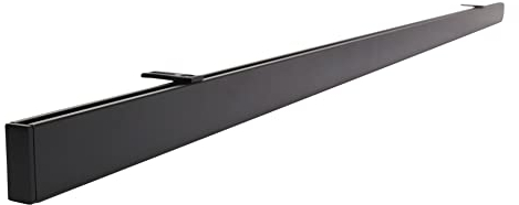 Deco-Raum Gardinenstange auf Maß Innenlauf eckig Deckenbefestigung Deckenträger Vorhangstange Flächenvorhang Schiene Innenlaufstange für Vorhänge Schwarz 250cm