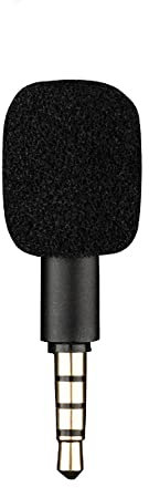 Mini Portable Microphone Jack 3.5mm Aux 4 Pole/ 3 Pole Karaoke Mic For Recorder Mobile Phone Smart Phone Computer Laptop (Black 4 Pole)