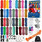 MONOBIN 550 Paracord-Kombi-Set - multifunktionale Paracord-Seile und komplettes Zubehör für Armbänder, Schlüsselbänder, Hundehalsbänder (3603 Colors with Jig)
