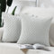Madizz 2er Set Boho Gestreifte Kissenbezüge Weicher Kord Dekorativer Kissenbezug für Schlafzimmer Sofa Kissenhülle Grauweiß 40 x 40 cm