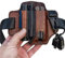 Fodero in pelle con portachiavi + Penne Clip + Fodero della fondina della torcia elettrica, Fodero in pelle EDC per Leatherman Multitools, Strumenti per il campeggio all'aperto (Giallo)