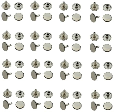 Hohlnieten, Doppelkappe, Doppelniete, beidseitig verschlossen, zweiteilig - 250 Stück (6 x 5 mm)