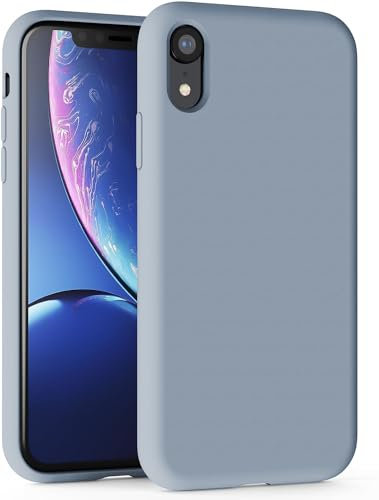TAXXOE Silicone Case Suitable for iPhone XR Case Soft Ultra Slim Protective Shockproof Liquid Silicone Phone Case,Anti-Scratch Microfiber Lining,6.1 inch-Baby Blue