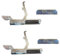 JCSPARES® - Kit 4 Pezzi | Cerniera 170 mm Destra Sinistra + 2 Portarulli Apertura Porta Sportello Forno 90 Cm Pesante Compatibile Con Hotpoint