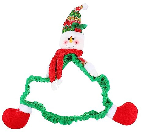 jojofuny Snowman Christmas Monitor Cover Elastic Display Protective Case Decorative Computer Screen Wrap for Festive Holiday Decor Easy to Install Washable