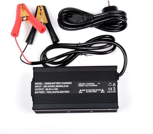 AFTERTECH 48V (58.4V) 10A Chargeur de Batterie pour LIFEPO4 Lithium Fer Phosphate Chargeur de Batterie Chargeur H2D4