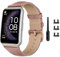 Niboow Armband für Huawei Watch Fit/Fit New/Fit Elegant/Fit SE, Männer Frauen Weiches Atmungsaktives Leder Sport Uhrenarmband für Huawei Watch Fit/Fit New/Fit Elegant/Fit Special Edition - Rosa