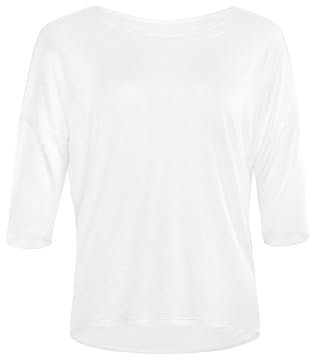 Winshape Damen Seidig Weiches Bambus-3/4-arm Bams001 T-Shirt, Weiß, L EU