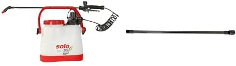 Solo schultertragbarer Akku Drucksprüher 206 Eazy Made in Germany, Weiß, 20601 Li & 49513 Verlängerungsrohr 50 cm, Schwarz