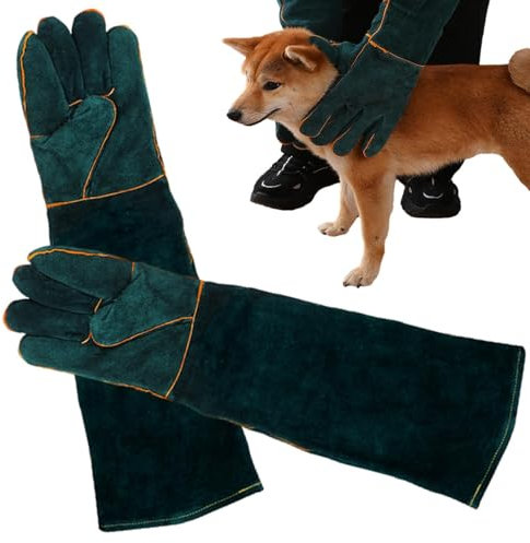 Bissfeste Handschuhe Für Den Umgang Mit Tieren - 60 CM Tierhandschuhe Katze Bissfest,Anti Biss Handschuhe Hund/katze,Bissfeste Handschuhe Nager,Trainingshandschuhe Für Hunde,Stich- Und Kratzfester