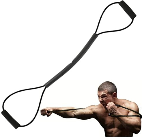 Boxbänder – Zugseil Für Agility-Training, Ausrüstung Für Armkrafttraining | Boxing Gear Zugseil Mit Komfortgriffen, Boxtrainingsbänder Für Schattenboxen, (Rot, Blau, Schwarz) (3,94 X 31,5 Zoll)