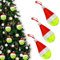 Kofull Weihnachtsbaumkugeln Mini Weihnachtsmütze Pickleball-Bälle Christbaumschmuck Anhänger Weihnachtsbaumkugeln 3 Pack