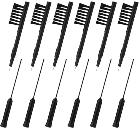 12pcs Hearing Aid Cleaning Kit, Hearing Aid Tubes Cleaning Tools Including Cleaning Brush & Short Vent Cleaner Hearing Amplifier Wire Accessories Supplies for Hearing Aid Users