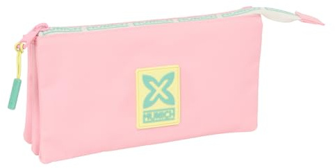 safta München Candy Federmäppchen für Kinder, ideal für Kinder im Schulalter, bequem und vielseitig, Qualität und Widerstandsfähigkeit, 22 x 3 x 12 cm, Hellrosa, M, Casual