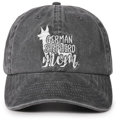 InnoBeta Deutscher Schäferhund, Geschenke für Frauen, Deutscher Schäferhund, verstellbare Vintage-Baseballkappe, gewaschene Baumwolle, bestickte Mütze, Deutscher Schäferhund Mama, S-XL