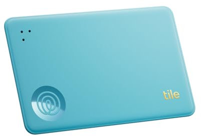 Tile by Life360 Slim (2024) - Wallet Finder, Bluetooth Tracker and Item Locator for Luggage Tags, Passports and More. Both iOS and Android Compatible. Phone Finder. 1-Pack (Aqua Lemon)