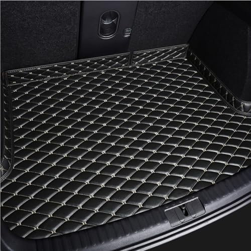 ZWBC Kofferraummatte für Porsche Cayenne Coupe 2019, Auto Kofferraum Schutzmatte Gummi Kratzfest Wasserdicht Cargo Schutzmatte Auto Zubehör,Black-White