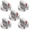 HpLive DG64-00347A High Performance Stove Knob Set Control Knobs for Samsung Ovens, Gas Hob Replacement Rotary Knob Made of Stainless Steel, Pack of 5