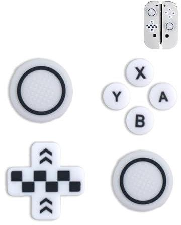 yystao - Set di impugnature per joystick in silicone per Switch 2, per controller Switch2, colore bianco, set da 4 pezzi