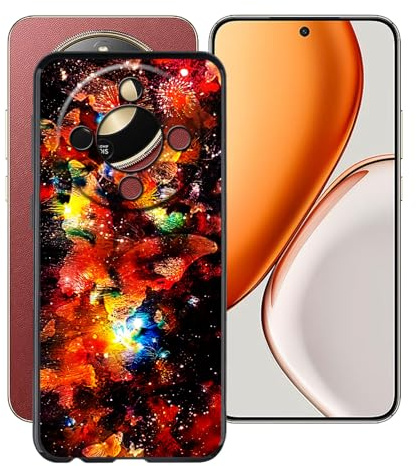YQINHHME Schwarz Stoßfest Hülle für Honor X70 (6.79 Zoll), Ultradünne Anti-Kratzen Handyhülle Cover Weiches Silikon Schutzhülle Tasche für Honor X70 - XT147
