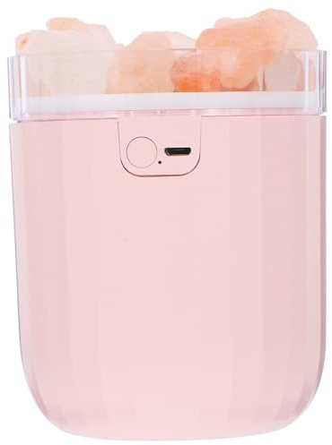 BESPORTBLE Humidificateur de Chambre USB Pierre de Sel Transparente Diffuseur Aromathérapie Silencieux Hydratant Air Multifonction pour Bureau et Maison Design Stable et Rechargeable