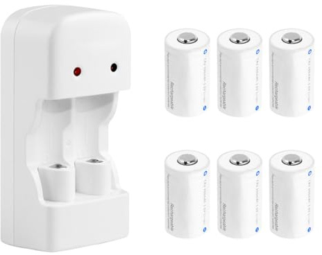 CR2 3V Lithium Batteries (4-Pack) Rechargeable CR 2 Battery for Temperature Sensor, Golf Rangefinder, Flashlight, Smart Switch Button Pusher, SQ1/SQ6/SQ40 Camera