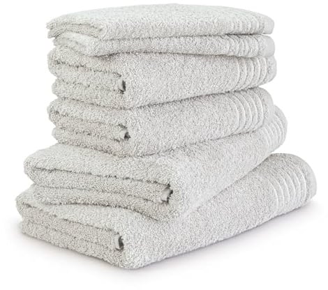 Möve Handtuchset New Classic 6-TLG Handtücher - 2X 30x50 cm + 2X 50x100 cm + 2x67x140 cm, 100% Baumwolle, Grey