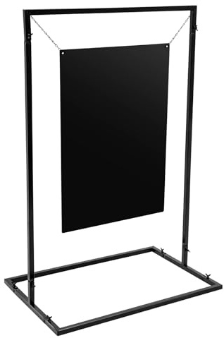 XYCHAO Anmeldeständer Standdisplay 75 x 50 x 110 cm Plakatständer aus Metall mit 50 x 70 cm Tafel höhenverstellbar klappbar für Hochzeit Geburtstag Event Messe Empfang Schwarz