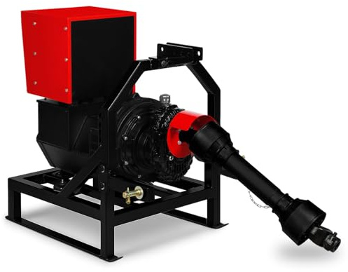 EBERTH Zapfwellengenerator 27,5 kVA, Notstromaggregat AVR, 3x230V / 2x400V IP44, Zapfwelle 1-3/8 6 Zähne, 3-Punkt Aufhängung, Generator für Landwirtschaft, 40 PS empfohlene Zapfwellenleistung