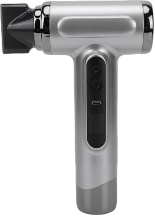 XUMIUZIY Cordless Hair Dryer, 200W USB Rechargeable Portable Blow Dryer with 15600mAh Battery for Travel Outdoor Home Salon Use