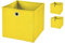 3 Stück Faltbox Gelb 28 x 28 x 28 cm Aufbewahrungsbox faltbar