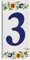 BAGNO Numéro de Porte en Céramique Blanc Classique Décoratif 3 Porte Moustier 11x5,5cm