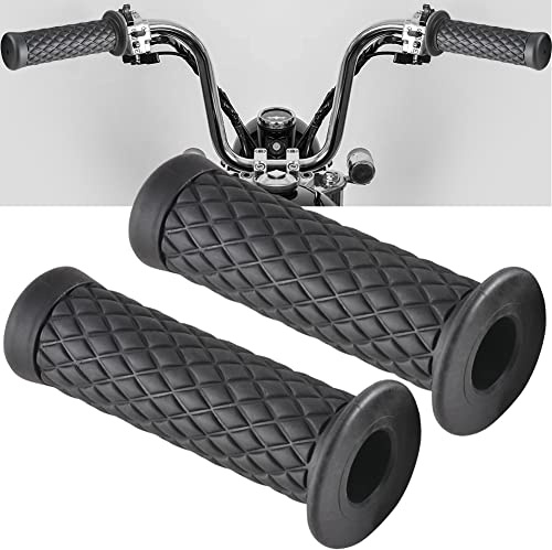 KATUR Motorrad Griffe Schwarz 22mm 7/8 '' 24mm rutschfeste Gummistange Ende Hand Universal Motorrad Lenker Griffe Handgriffe für Honda Yamaha Kawasaki Suzuki