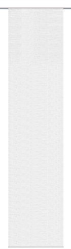 Home fashion Schiebevorhang Leinenstruktur Versteift, Polyester, Wollweiß, 245 x 60 cm, 1 Einheiten