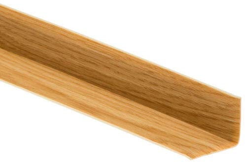 PVC Flexible Skirting Board - SELF-ADHESIVE - 28x22 mm 5 and 15 M Oak Beech Transition Profile Wall Caulk Strip TMW Profiles (15M, Natural Oak)