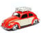 Maisto Volkswagen Käfer ´56: Originalgetreues Modellauto 1:18, mit Dachgepäckträger, bewegliche Türen, Koffer- & Motorraum zum Öffnen, 23 cm, rot-creme (532614)