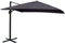 Mendler Gastronomie-Ampelschirm HWC-A96, 3,5x3,5m (Ø4,95m) Polyester/Alu 25kg drehbar - anthrazit