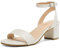 DREAM PAIRS Women's Sandals Open Toe Ankle Strap Low Block Chunky Heels Sandals Party Dress Pumps Shoes CARNIVAL,Size 6,White/Pu,CARNIVAL