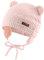 XIAOHAWANG Baby Wintermütze Jungen Mädchen Warmer Strickmützen Weicht Baumwolle-Futter mit Süße Bärenohren Winter Babymütze(Rosa, S)