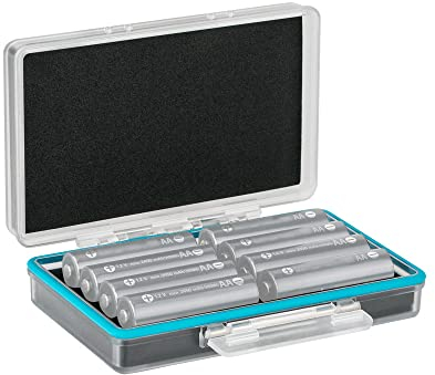 JJC AA Batteriebox Aufbewahrungsbox für 8 x AA-Batterien oder 14500 wiederaufladbare Batterien