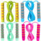 4 Pack Adjustable Soft Skipping Rope with Skin-Friendly Foam Handles for Kids, Children, Students and Adults, Fitness Jump Rope For Outdoor, Party Favor, Exercise Activity (pink+blue+green+orange)
