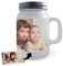 Jarra de Cristal con Tapa y Pajita Personalizada Con Foto