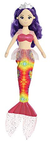 Aurora, 33338, Tie Dye Meerjungfrau Harmonie, 46cm, Plüschtier, lila