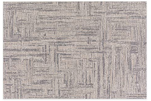 DomDeco In- & Outdoor Teppich Mirella, Robustes, 6mm Dickes Flachgewebe - für Terrasse/Balkon und Innenräume, aus Kunstfaser, Grau in 160x230cm