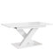 MEBLINI Esstisch Ausziehbar - Esszimmertisch Modern - Küchentisch - Säulentisch - Ausziehtisch - Dining Table - Esszimmertische - 140-180x80x75cm - Bronx - Weiß Hochglanz
