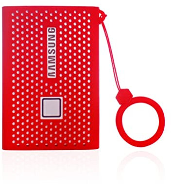 T7 Étui de rangement en silicone pour SSD portable Samsung T7 1 To 2 To 500 Go anti-rayures léger et souple Rouge