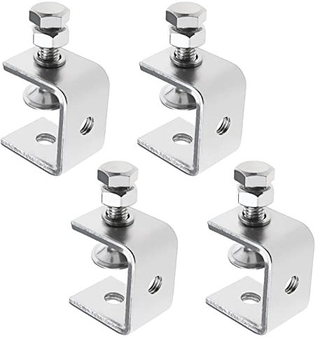 The Lord of the Tools 4Pcs C-Shaped Clamp C-Shaped Bracket 304 Stainless Steel C Type Mount C Clamp Tiger Clamp Woodworking Clamp for Woodworkers 16-25mm