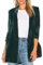 Women's Solid Long Sleeve Velvet Blazer Jacket Suit Open Front Cardigan Coat Shawl Collar Relaxed fit Work Office Coat Outerwear (Dark Green, M)